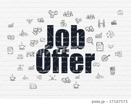 Finance concept: Job Offer on wall background Finance concept: Job Offer on wall background 37187573