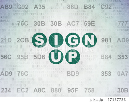 Web development concept: Sign Up on Digital Data 37187728