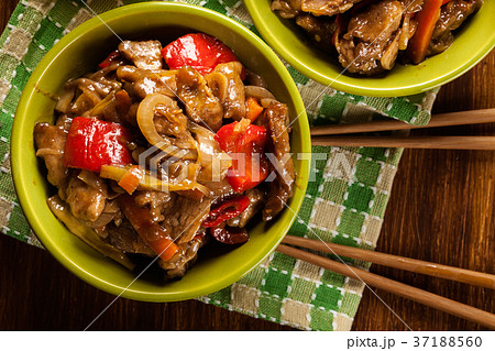 Chinese sticky pork sirloin roasted 37188560