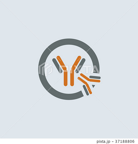 Gray-orange Immunoglobulin Round Iconのイラスト素材 [37188806] - PIXTA