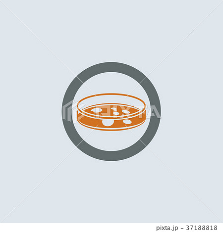 Gray-orange Petri Dish Round Icon Gray-orange Petri Dish Round Icon 37188818