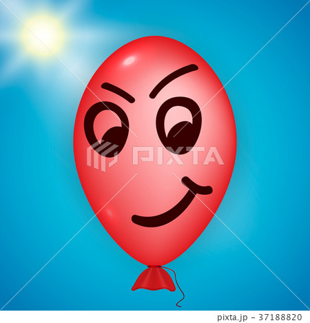Red angry balloon Red angry balloon 37188820