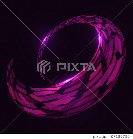 Abstract 3D Spiral Torus Shape 37189730