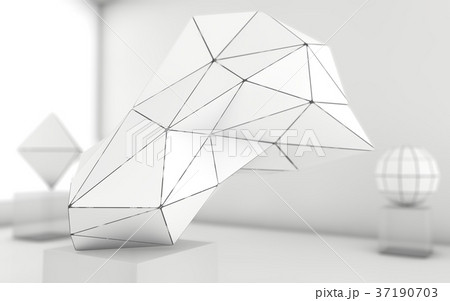 Abstract grayscale geometric shapes background 37190703