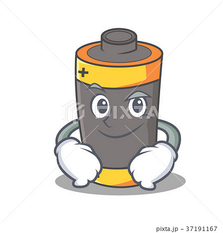Smirking battery character cartoon style Smirking battery character cartoon style 37191167