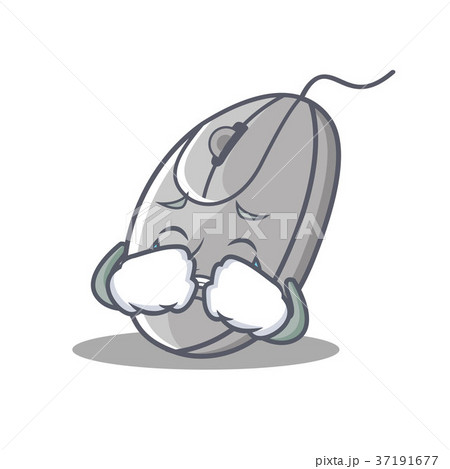 Crying mouse mascot cartoon style 37191677