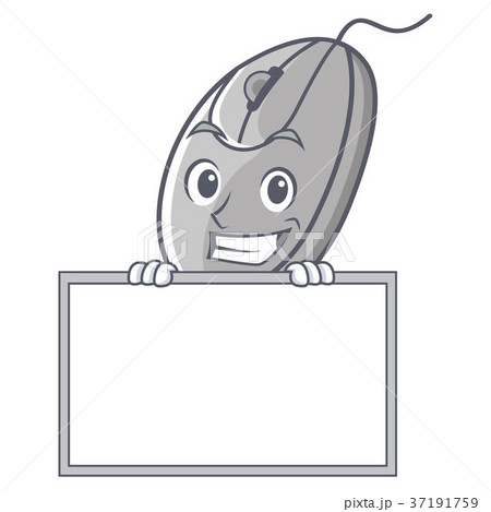 Grinning with board mouse character cartoon style Grinning with board mouse character cartoon style 37191759