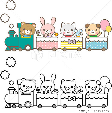 汽車 動物のイラスト素材