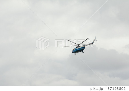 Commercial passenger helicopter mi-8 with a Commercial passenger helicopter mi-8 with a 37193802