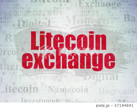 Blockchain concept: Litecoin Exchange on Digital Blockchain concept: Litecoin Exchange on Digital 37194691