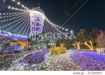 江の島シーキャンドル　イルミネーション　湘南の宝石 37194947