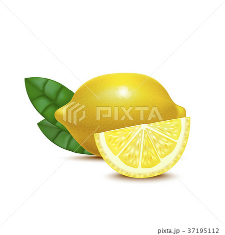 Realistic Detailed 3d Whole Lemon and Slices 37195112