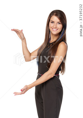Business woman with blank copy space 37195232