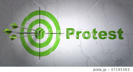Political concept: target and Protest on wall Political concept: target and Protest on wall 37195363