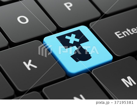 Political concept: Protest on computer keyboard Political concept: Protest on computer keyboard 37195381