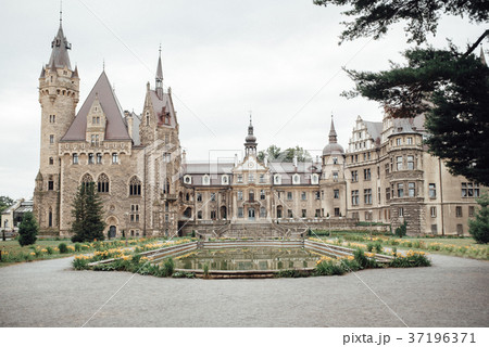 old Polish castle in the village of moszna old Polish castle in the village of moszna 37196371
