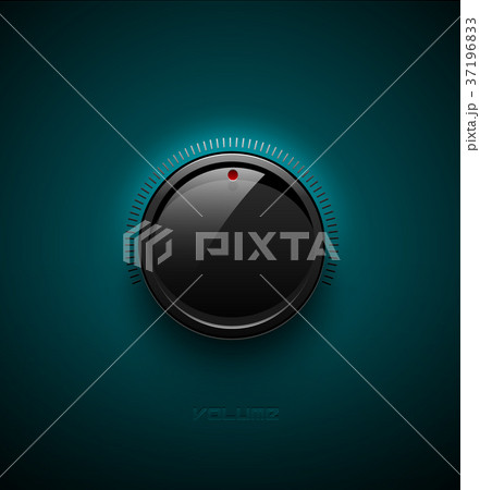 Black glossy interface button for volume control 37196833