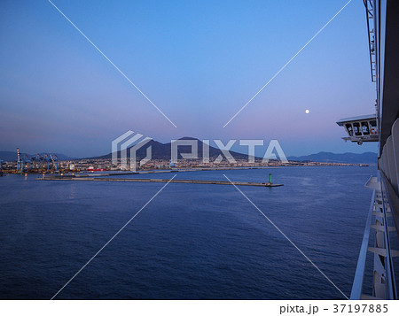 Evening view of Mount Vesuvis from Bay of Naples Evening view of Mount Vesuvis from Bay of Naples 37197885