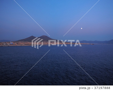 Evening view of Mount Vesuvis from Bay of Naples Evening view of Mount Vesuvis from Bay of Naples 37197888