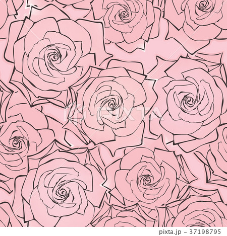 Floral seamless pattern. Flower rose background. 37198795