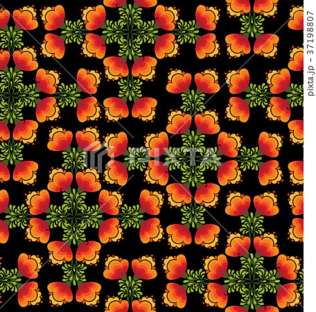 Flower seamless pattern. Abstract floral ornament Flower seamless pattern. Abstract floral ornament 37198807
