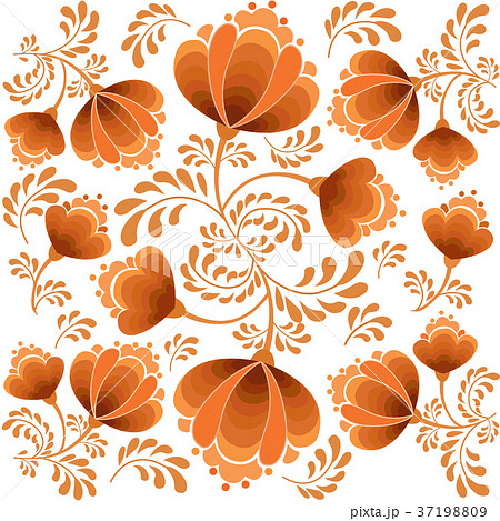 Flower seamless pattern. Abstract floral ornament 37198809