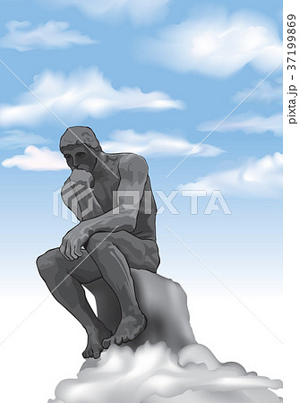 Thinker man Statue by the French Sculptor Rodin. Thinker man Statue by the French Sculptor Rodin. 37199869