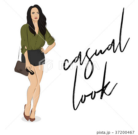 Vector street style poster. Fashion illustration Vector street style poster. Fashion illustration 37200467