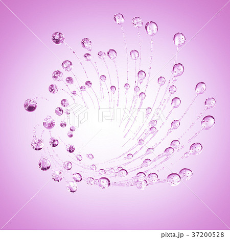 3D detailed illustration of a drop of water pink 3D detailed illustration of a drop of water pink 37200528
