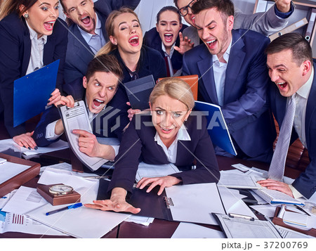 Business people office. Team people are unhappy 37200769