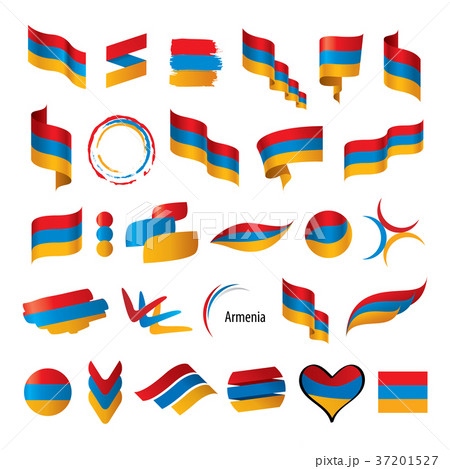 Armenia flag, vector illustration 37201527
