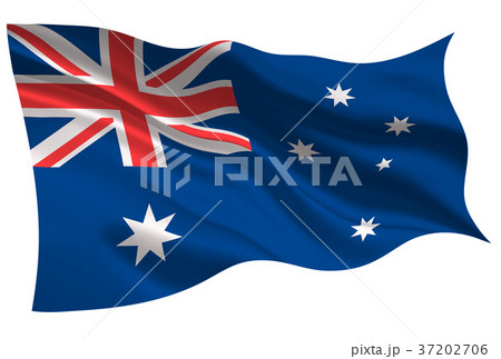 オーストラリア 国旗 旗 アイコン のイラスト素材