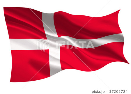 デンマーク 国旗 旗 アイコン のイラスト素材