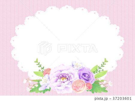 flower frame 010のイラスト素材 [37203601] - PIXTA