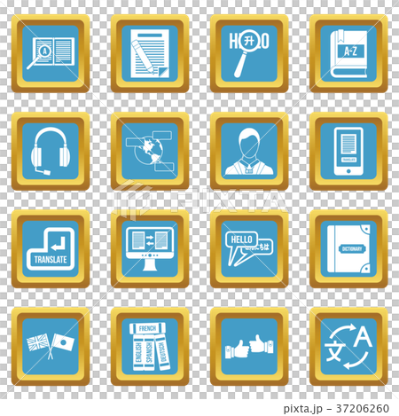 Learning foreign languages icons azure 37206260