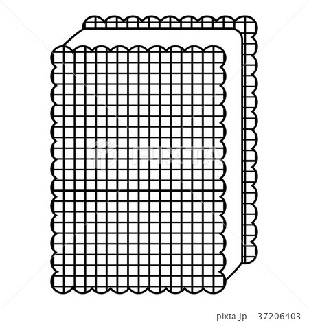 Biscuit ice cream icon, outline line style 37206403
