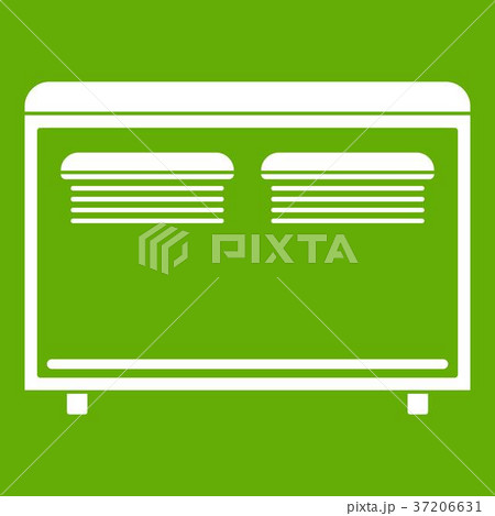 Home equipment for heating icon green 37206631