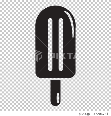 Chocolate ice cream icon, simple black style Chocolate ice cream icon, simple black style 37206781