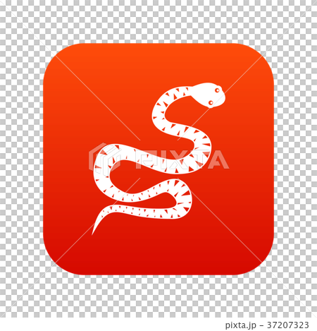 Black snake wriggling icon digital red Black snake wriggling icon digital red 37207323