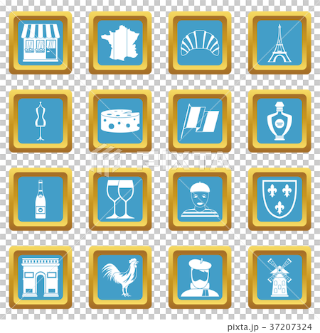 France travel icons azure France travel icons azure 37207324