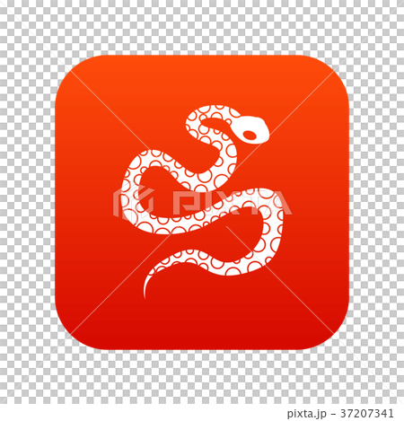 Python snake icon digital red - Stock Illustration [37207341] - PIXTA