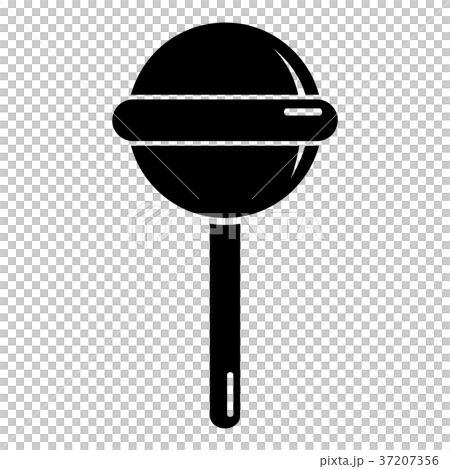 Round lollipop icon, simple black style 37207356