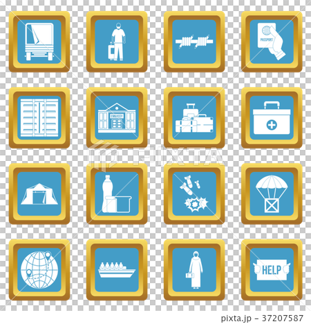 Refugees problem icons azure 37207587