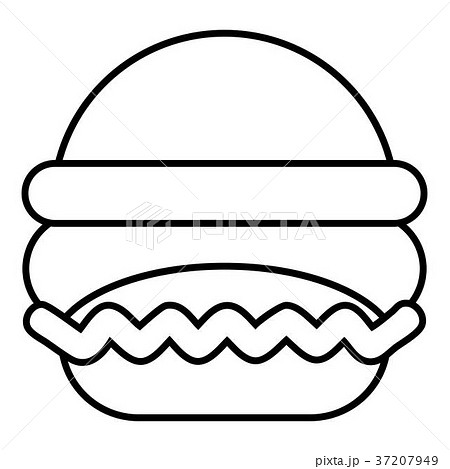 Burger icon, outline line style 37207949