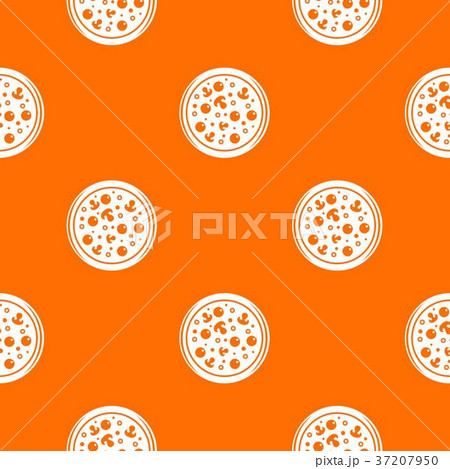 Pizza with olives and mushrooms pattern seamless 37207950