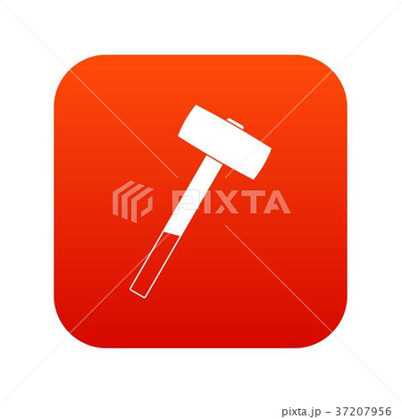 Sledgehammer icon digital red 37207956