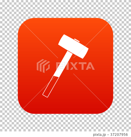 Sledgehammer icon digital red 37207956