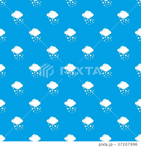 Cloud With Hail Pattern Seamless Blueのイラスト素材