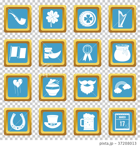 Saint Patrick icons azure 37208013