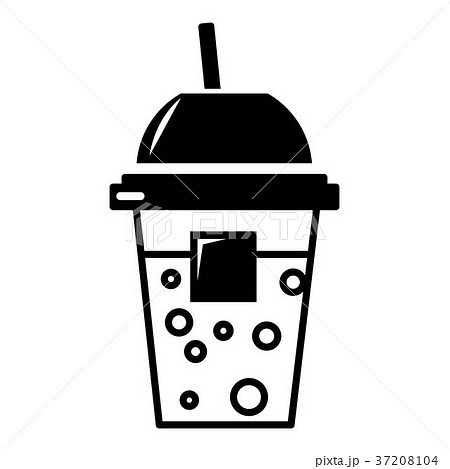 Soda icon, simple black style 37208104